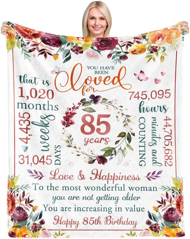 שמיכת סדרת יום הולדת לנשים Vienuolika, מתנות ליום הולדת לנשים 85, מתנות ליום הולדת לאותה של אשה