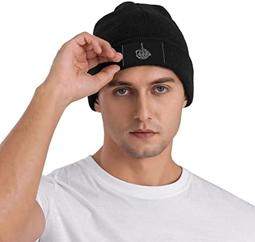 ayvcxui macabre שלד יד זיון כובע כפה לגברים נשים כובע אקרילי מכסה גולגולת סרוגה כובע חורף שחור