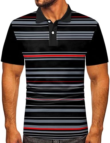 חולצות גולף פולו של Zddo Mens, חולצות טניס פסים אופנה