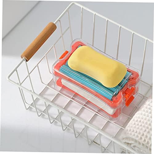 Veemoon 4PCS קופסת סבון קופסת סבון צלול מיכל ברור מארגן קופסא בית כלים ביתיים סבון ניקוי סבון