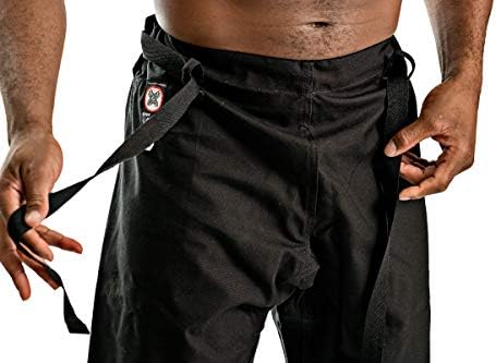 מכנסי קראטה במשקל כבד של רונין - שחור, לבן או הסוואה - כותנה 12oz - מותניים מסורתיים מסורתיים