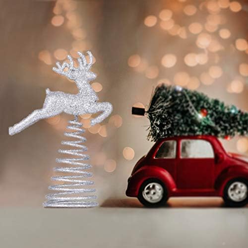 Pretyzoom נצנצים עץ חג המולד טופר צבי איילים צמר טופר חג המולד טופר לעץ עץ חג המולד