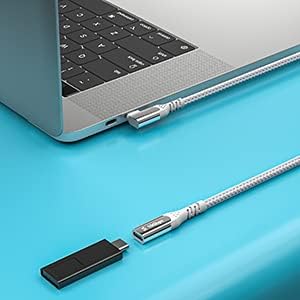 FASGEAR USB C כבל הרחבה 3ft 10 ג'יגה -סיביות USB 3.2 סוג C זכר לנקבה כבל 100W טעינה מהירה רעם