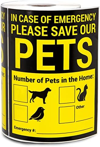 עסקאות טוקו במקרה חירום, אנא שמור את כלבי חיות המחמד שלנו, חתולים, מדבקה של דלת חלון ציפורים -