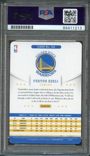 2012-13 NBA Hoops 125 Festus Ezeli חתום על כרטיס RC טירון Auto PSA Slabbed Warri - כדורסל קלפים