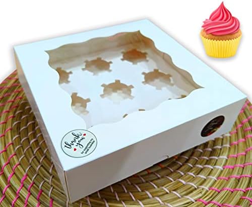 קופסות עוגות מיני פרו ג ' ווה. מיני-קאפקייקס קופסות מחזיק 9 מיני עוגות, מיני קאפקייקס מכולות עם מוסיף