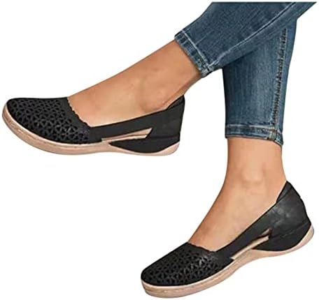 נעלי ספורט לבנות של PGOJUNI לנשים, נעלי נשים כרית אוויר להחליק על רשת סרוג סרוג אורטופדי סוכרת