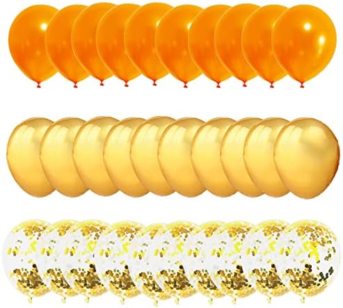 בלוני זהב כתום/קישוטי מסיבת סיום כתום 2023 30 יחידות למסיבת יום הולדת סתיו נשים/קישוטים למקלחת כלה/בלוני