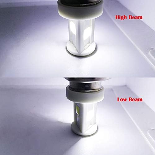 נורת פנס LED של Qiilu, H4 LED אופנוע פנס פנס נורה גבוהה/קרן נמוכה אור לבן 1080LM 6500K מנורת קדמית אופנוע
