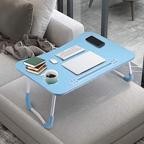 שולחן מחשב נייד מתקפל מיטת שולחן מתקפל ארוחת בוקר מגש נייד חיק עומד שולחן מחברת סטנד קריאה מחזיק עבור מיטה