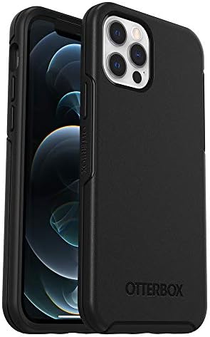 Otterbox iPhone 12 & iPhone 12 Pro Sysmetry Series Case - Black, Ultra -Sleek, תואם טעינה אלחוטית,