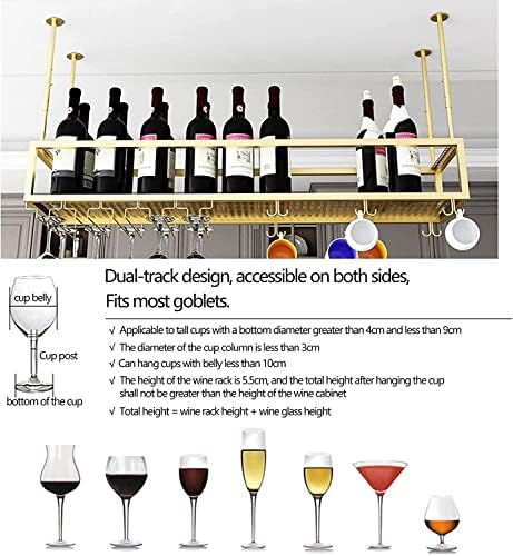 מתלה זכוכית יין מתלה מתלה זכוכית יין - מתחת למתלה כלי גזע ארונות, מחזיק זכוכית יין כוסות הפתוח