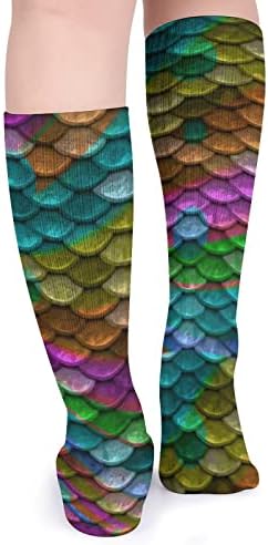 קשקשים צבעוניים גרבי יוניסקס גרבי צינור נושמים גרביים אתלטיים לספורט מזדמן