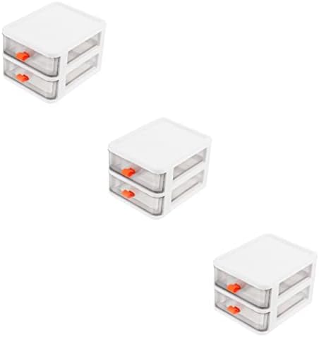 3 יחידות ברור ארגונית קופסא תכשיטי מקרה ארגונית פלסטיק מגירות שולחן עבודה ארגונית עבור משרד איפור מארגני