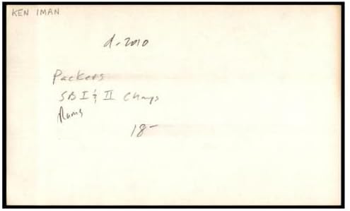 קן אימאן חתם על כרטיס אינדקס 3 על 5 עם חתימה של פקרס, אלוף ד': 2010 91188-חתימות