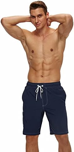 מכנסי לוח הגברים של Tyhengta גזעי שחייה יבש מהירים עם רירית רשת
