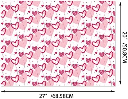אוקסיליפו 8 גיליונות לב אהבת אריזת מתנה, 4 דפוסים זוג למחזור גלישת נייר לילדים בנות בני הווה