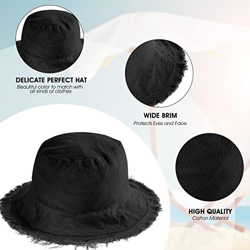 כובעי דלי דלי Wllhyf רחבים כותנה כותנה כותנה כותנה לנשים בקיץ נסיעות חוף חוף כובע שמש UPF 50+
