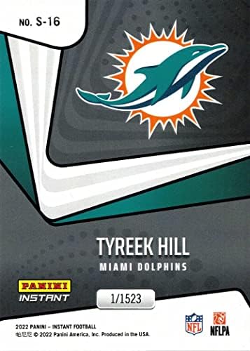 2022 Panini Supernova S -16 Tyreek Hill Card Card Dolphins - רק 1,523 תוצרת!
