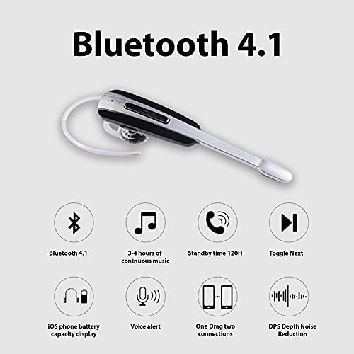 אוזניות Tek Styz התואמות ל- Samsung SM-J327PzSavmu באוזן אלחוטית Bluetooth רעש מבטלת אוזנית