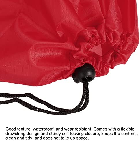 שקית אחסון בגדים של פטיקיל, שקית חוט בגדים בגודל גדול, שקית מארגן עם רצועה לטיולי קמפינג, אדום