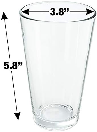 זאב מיילל 16 כוס ליטר עוז, זכוכית מחוסמת, עיצוב מודפס & מגבר; מתנת מאוורר מושלמת / נהדר עבור משקאות
