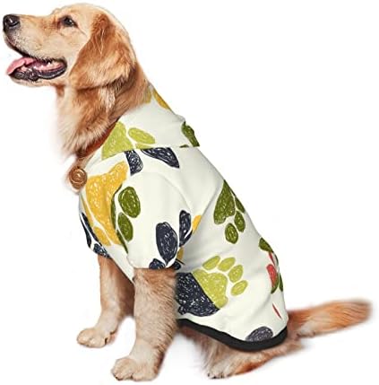 קפוצ'ון גדול של כלב צבעוני-דלו-רכבי-קשת סוודר בגדי חיות מחמד עם מעיל תלבושת חתול רך x-large