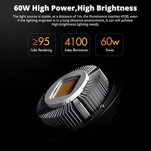 גודוקס סל-60 וואט קרי 95 + אור וידאו לד סל60 וואט לבן 5600 קראט גרסה 60 וואט הרכבה עם התקנה מהירה של עמ ' 90