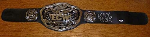 ג'ימי סנוקה חתום על WWE ECW אליפות העולם חגורת כותרת PSA/DNA COA חתימה - גלימות היאבקות, גזעים וחגורות חתימה