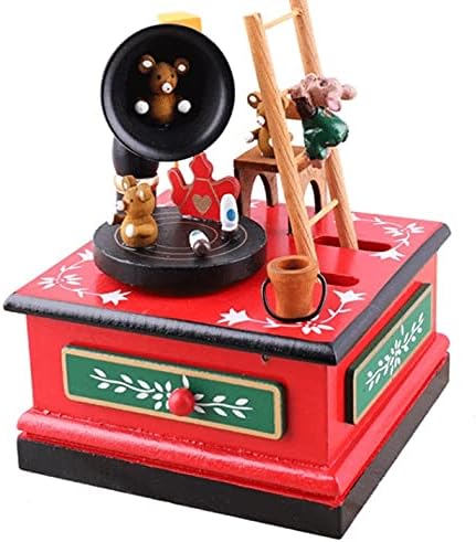 Tazsjg שמח-גו-סיבוב סנטה קלאוס קופסת מוזיקה צעצוע של צעצוע ביתי קופסת יום הולדת לחג המולד מתנה ליום הולדת לחג