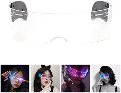 1 זוג משקפיים זוהרים LED מעניינים משקפי ראייה משקפי משקפי משקפי נבואה למסיבת חגיגה