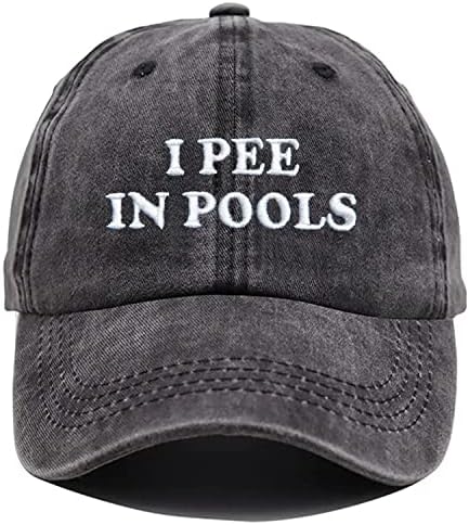 מצחיק אני להשתין בבריכות כפת כובע / בייסבול כובע לגברים נשים גולגולת לסרוג לשחות מתנות יום הולדת ליל כל הקדושים