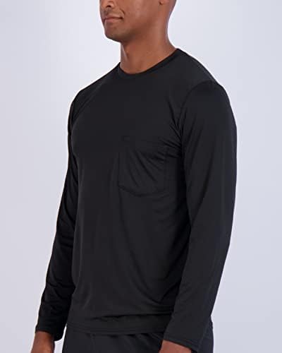 מארז 4: חולצת טריקו ספורטיבית פעילה עם שרוול ארוך עם שרוול יבש לגברים בחוץ עד 50 ס-5 אקסלט