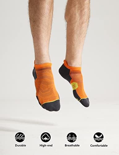 6 מארז גברים של ריצה קרסול גרביים עם כרית, נמוך לחתוך אתלטי כרטיסייה גרביים