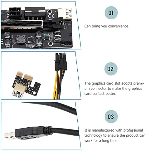 Solustre 2 מגדיר סיומת E גרפיקה עבור מתאם כבלים בכבלים כריית כוח GPU Riser USB גרפיקה i- ie ל- x אביזר מופעל