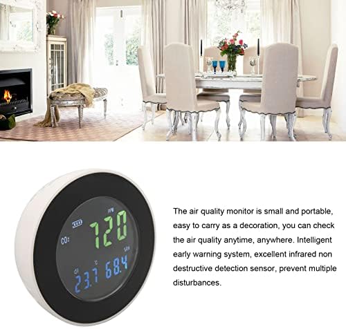 גלאי CO2, מסך LCD בצבע מלא 0 עד 9999ppm מדידה מדויקת מוניטור איכות אוויר לבית