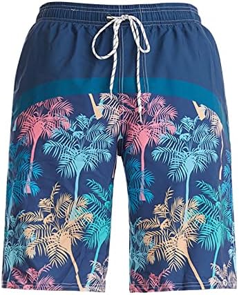 מכנסיים קצרים לגברים ייבוש מהיר מזדמן רופף דפוס גלישה אופנה אופנה ביגוד בגד ים חוף קצר
