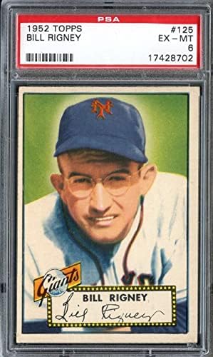 1952 Topps 125 Bill Rigney PSA 6 NY Giants