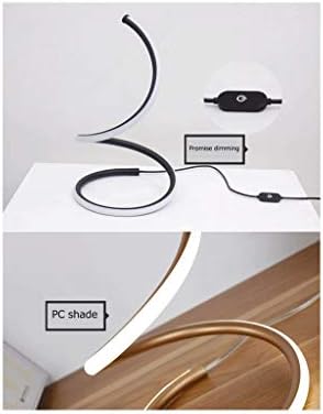 No-logo Wajklj ספירלה שולחן LED מנורה הגנה על עיניים מנורה מנורה מודרנית מינימליסטית אלומיניום חכם