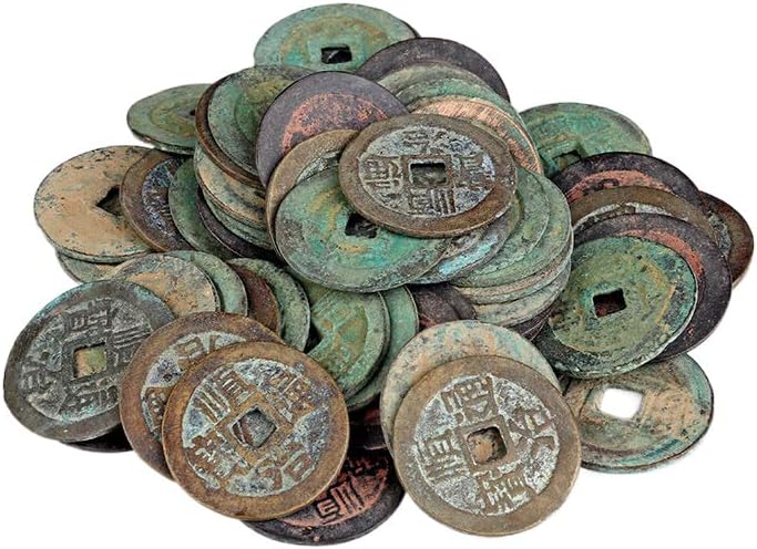מטבע נחושת קנגקסי Qianlong Shunzhi עתיק עתיק קישוט מטבע חיקוי חמישה קיסרים ושישה קיסרים תליון דקורטיבי תליון