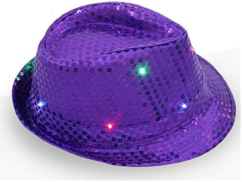 מגניב כובעי גברים להתלבש יוניסקס ריקוד צבעוני אור הוביל מהבהב מסיבת כובע נצנצים מפואר בייסבול