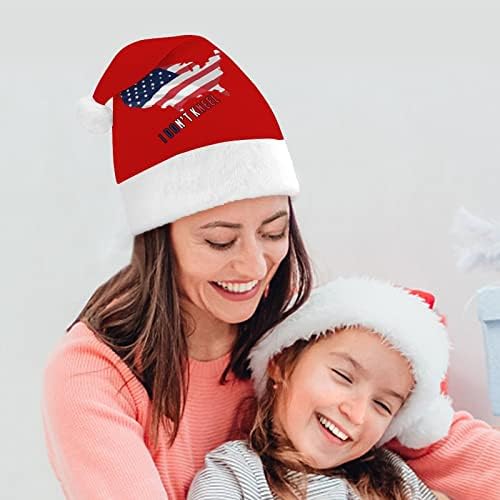 אני לא לכרוע חג המולד כובע סנטה כובעי חג המולד עץ קישוטי חג דקור מתנות למבוגרים נשים משפחת גברים