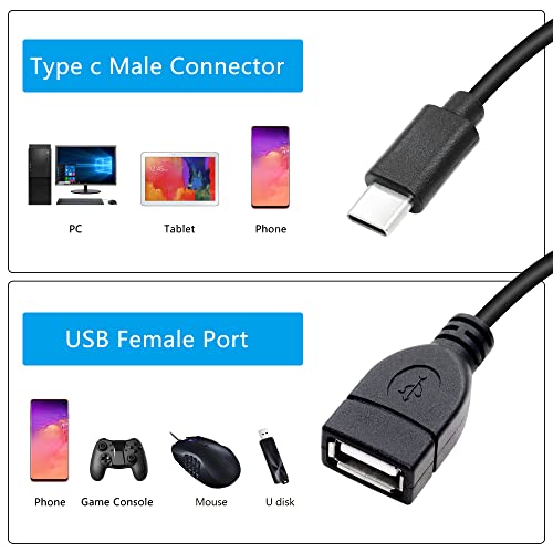 כבלים כבלים 3 רגליים USB 2.0 מדפסת/כבל מכשיר, שחור, סוג A זכר/סוג B תקע זכר, כבל USB במהירות גבוהה